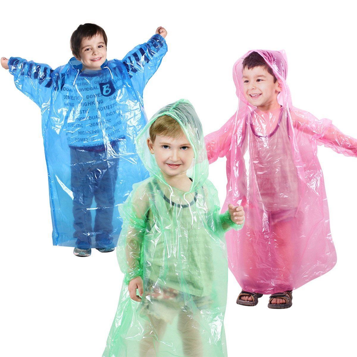 Totes Children's Rain Poncho,Kids Teens Rainwear