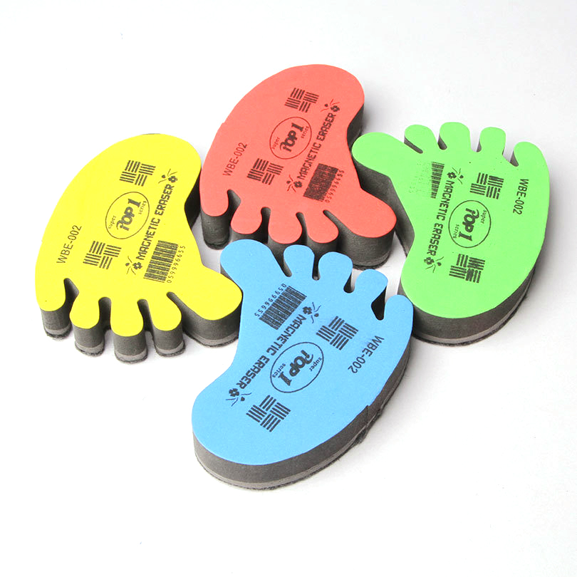 Foot shape dry wipe eraser