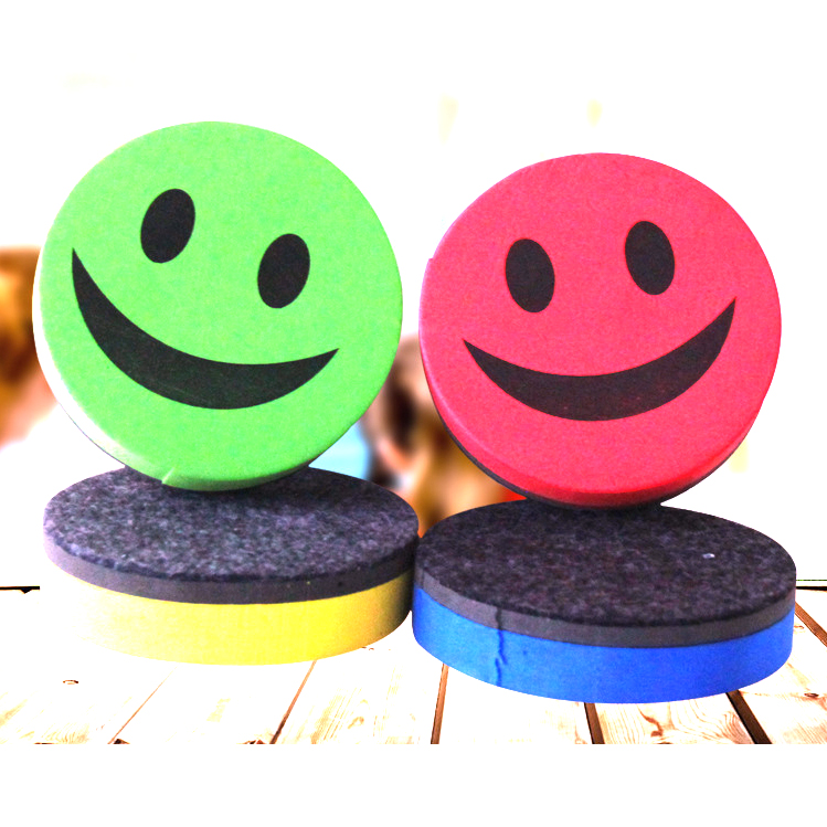 Smile Face Shaped Magnetic Whiteboard Eraser