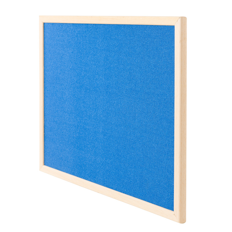 Wood Frame Fabric Covered Notice Cork Board