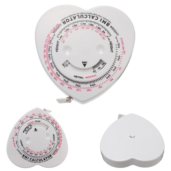 Heart Shape Bmi Measure Tape Bmi Body Mass Index Tape Measure