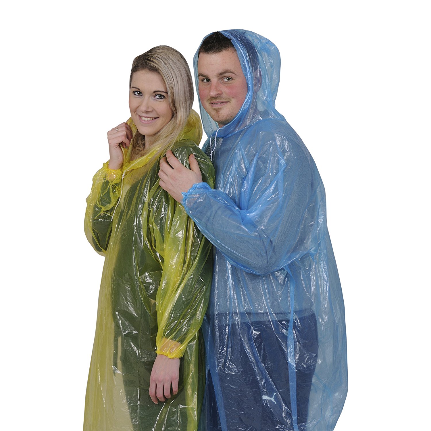 Disposable Rain Ponchos With Long Sleeves，Emergency Rain Poncho