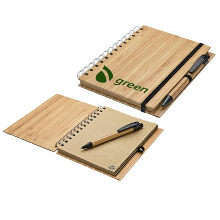 Bamboo Spiral Notebook | The Eco Spiral Notebook With Pen