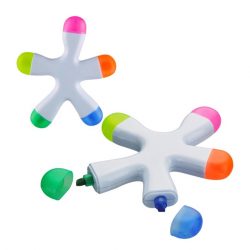 Five Colored Splash Highlighter Pen