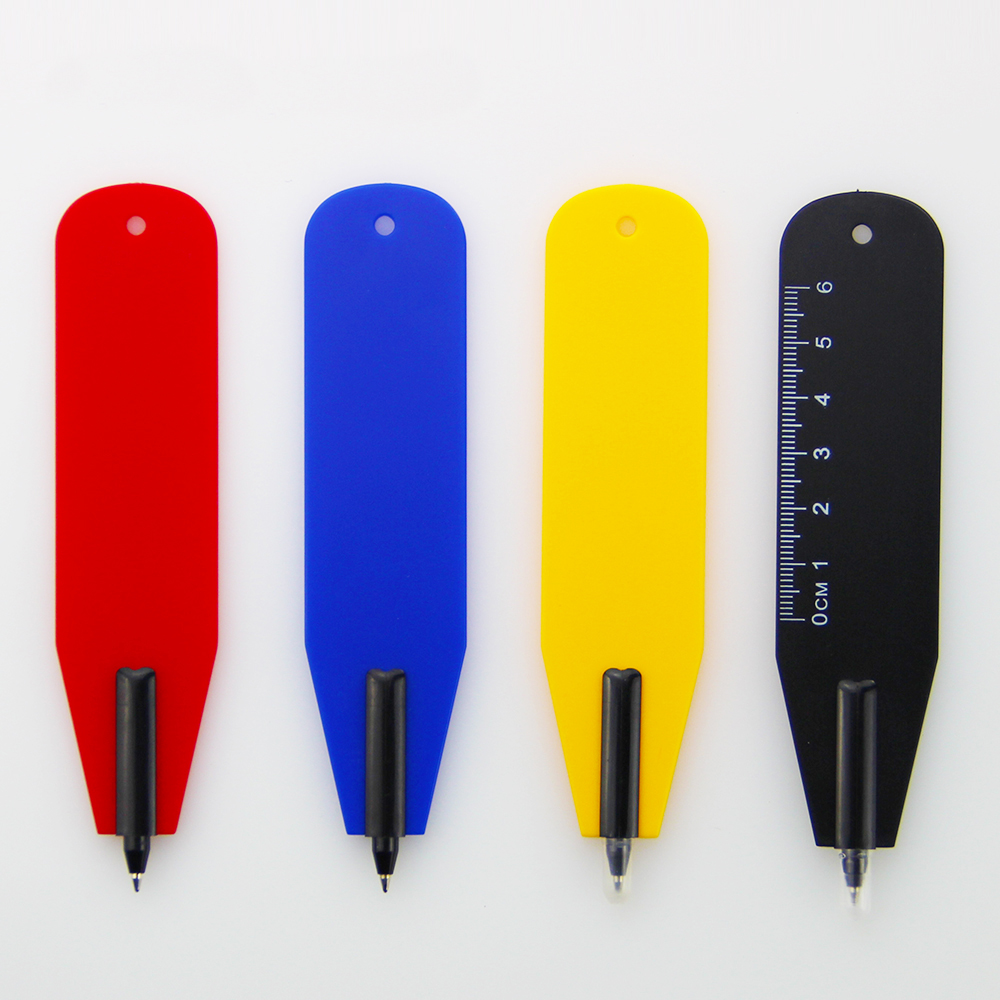 Logo printing Colorful Bullet Shape Flat Bookmark Ball Pen