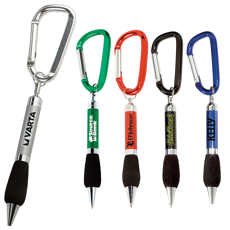 The Soft Grip Metal Pen with Carabiner
