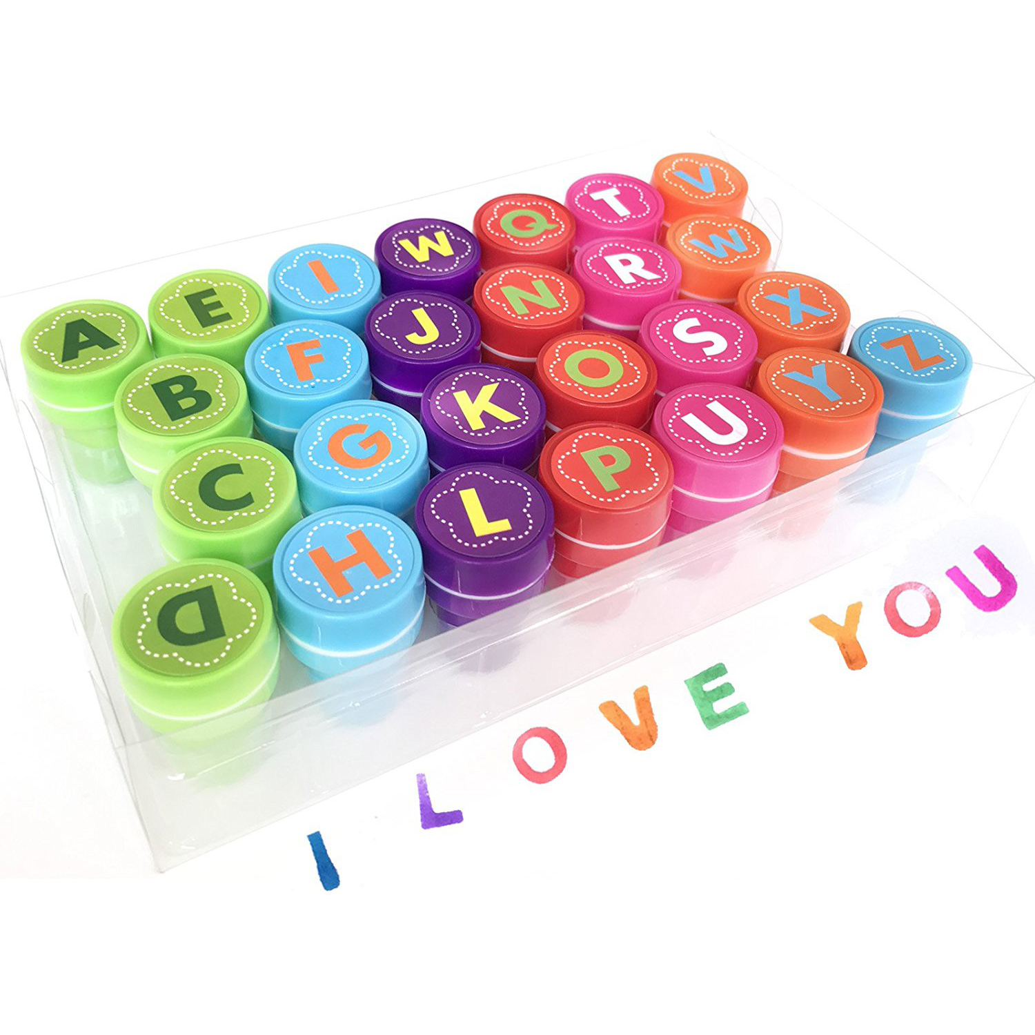 26 Pieces Alphabet Fun Stamps for Kids