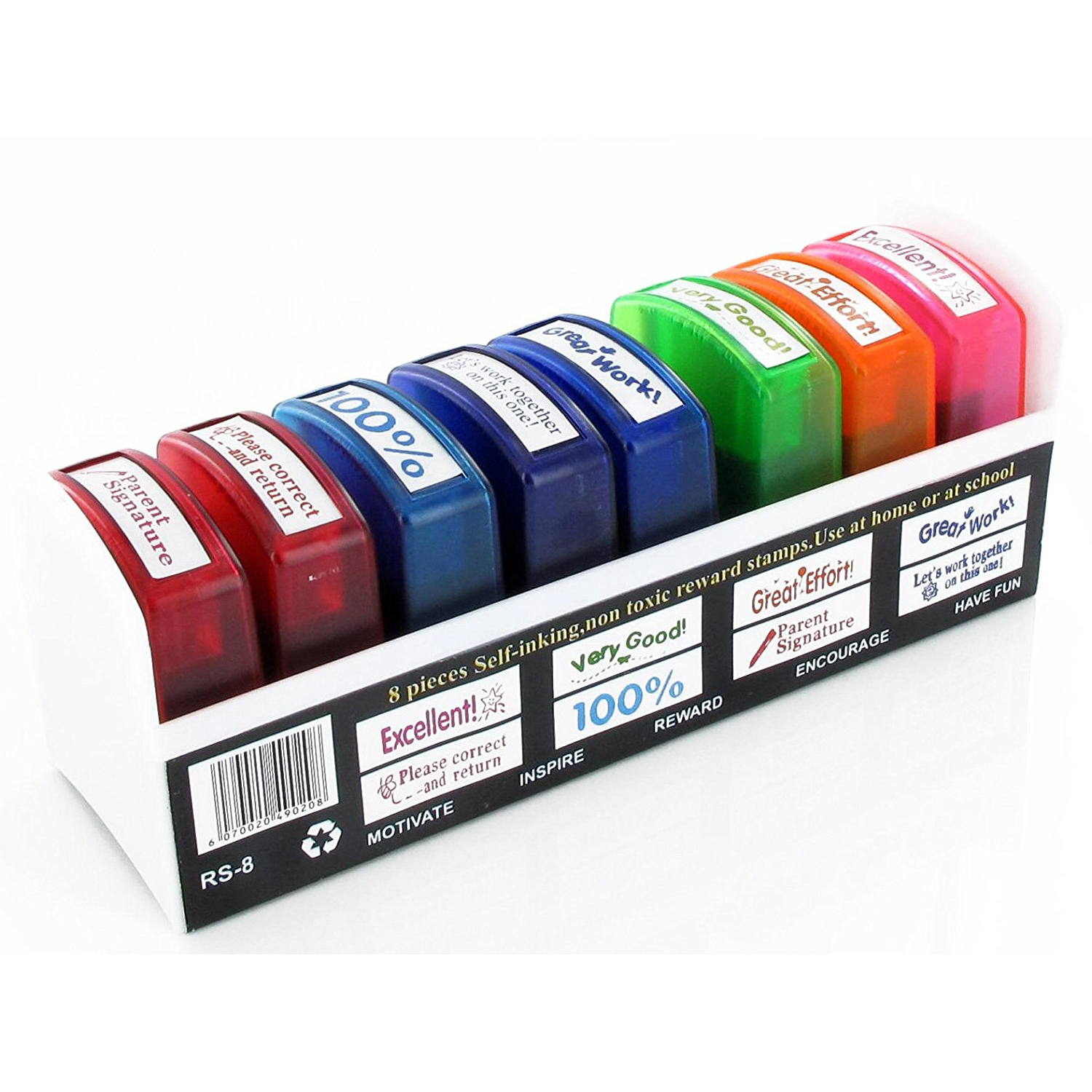 Self-inking Spanish Teacher Stamps Set