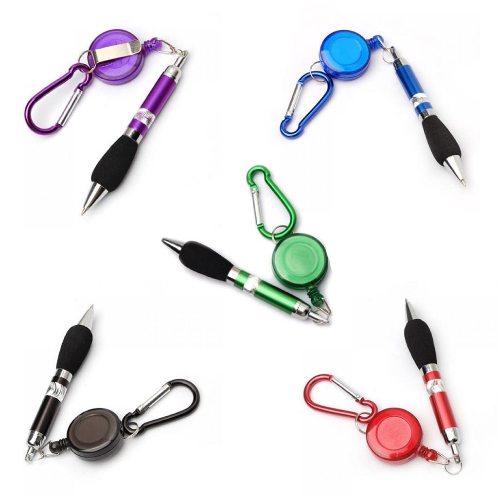 Retractable Badge Reel Pen Belt Clip and Carabiner