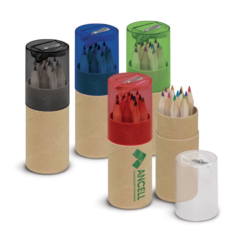 12pcs 3.5" Colored Pencil In Recycled Tube,Promotional Pencil Set