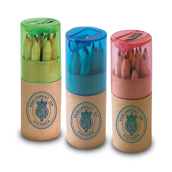 Mini Color Pencil Tube with Sharpener