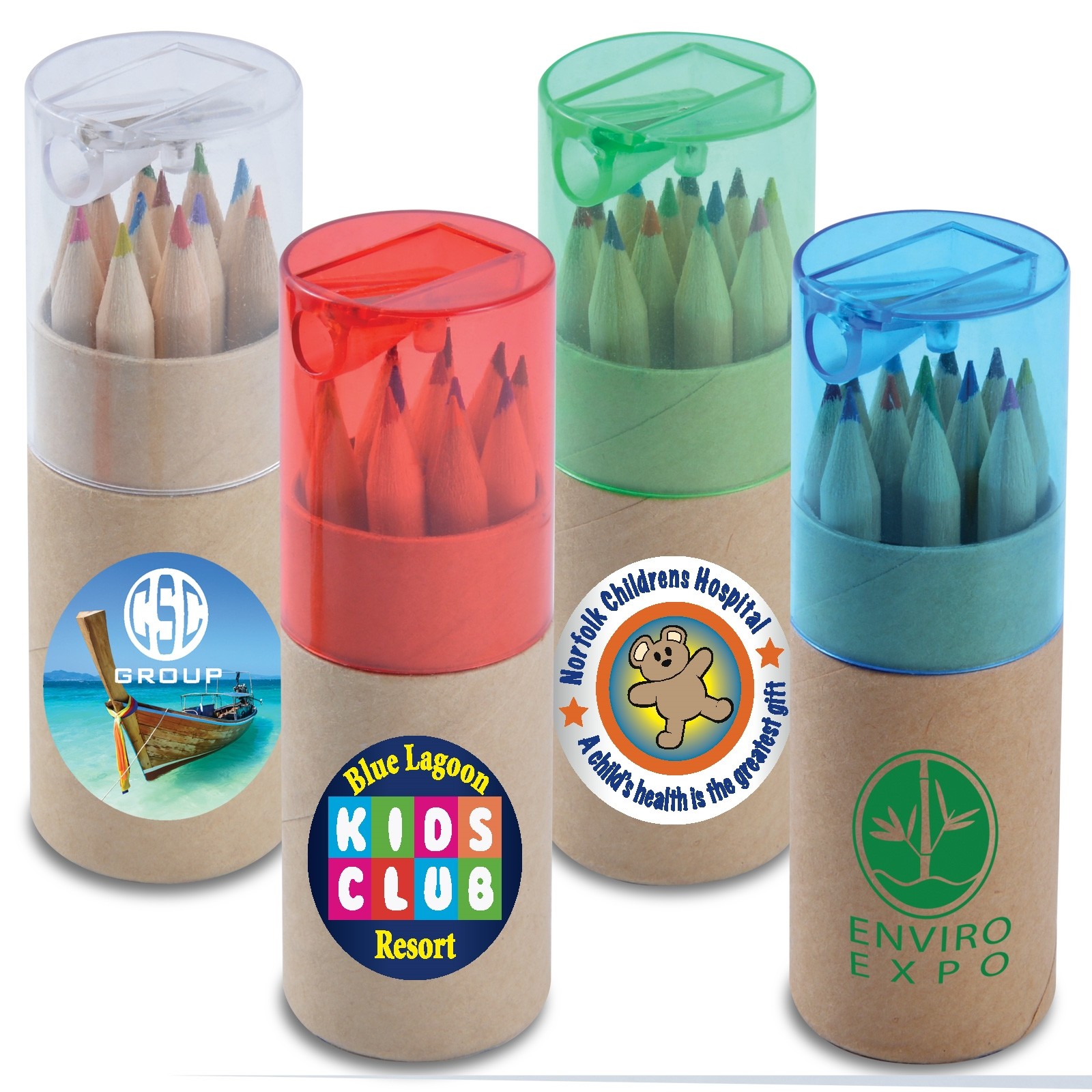 Colored Pencils in Cardboard Tube